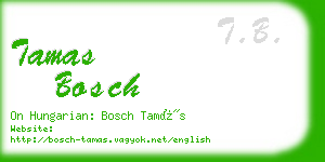 tamas bosch business card